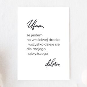 Plakat do druku - Jestem na właściwej drodze