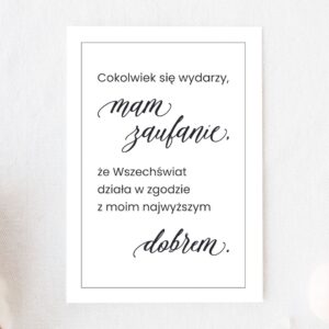 Plakat do druku - Mam zaufanie