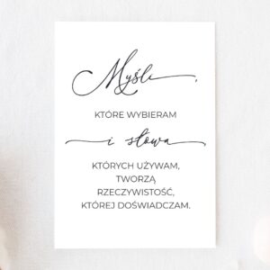 Plakat do druku - Myśli i słowa
