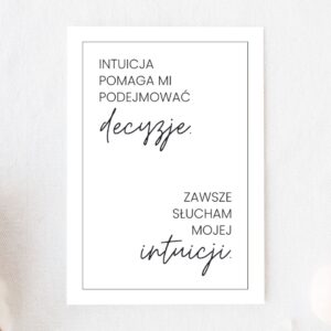 Plakat do druku - Słucham intuicji