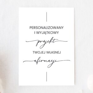 Plakat do druku - Twoja własna afirmacja