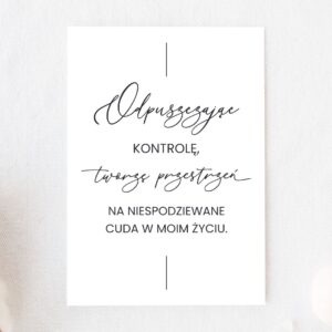 Plakat do druku - Tworzę przestrzeń