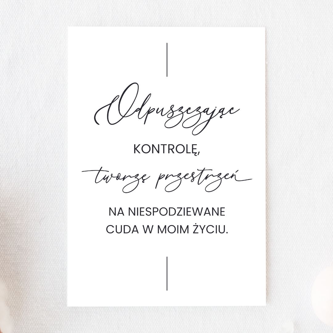 Plakat do druku - Tworzę przestrzeń