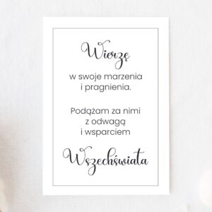 Plakat do druku - Wierzę w marzenia