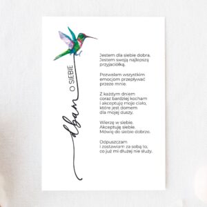 Plakat do druku - Dbam o siebie 1