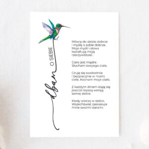 Plakat do druku - Dbam o siebie 2