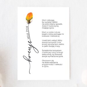 Plakat do druku - Kreuję moje życie 1