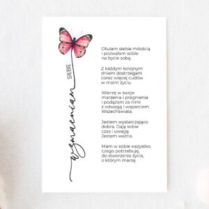 Plakat do druku - Wzmacniam siebie 1