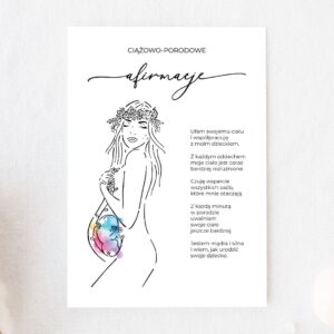 Plakat do druku - Afirmacje ciążowo-porodowe 3