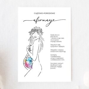 Plakat do druku - Afirmacje ciążowo-porodowe 4